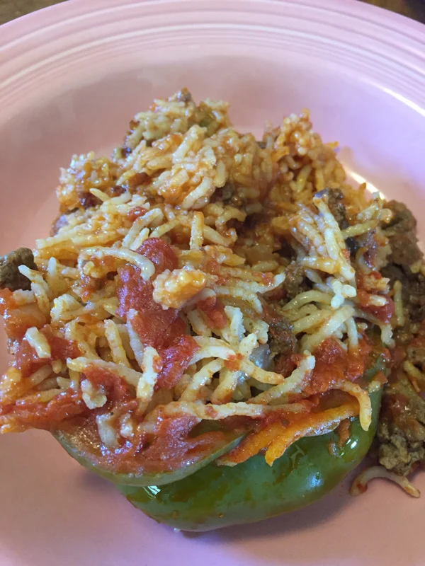 Bev Shaffer - Grandma Louie's Stuffed Peppers - Plated